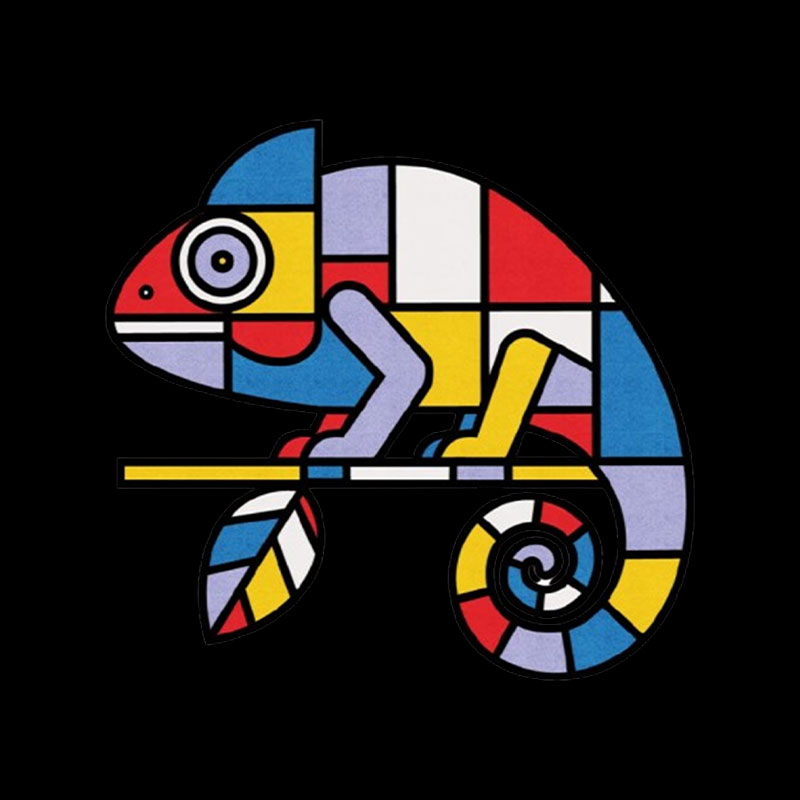 Mondrian Mimic Playful T-Shirt