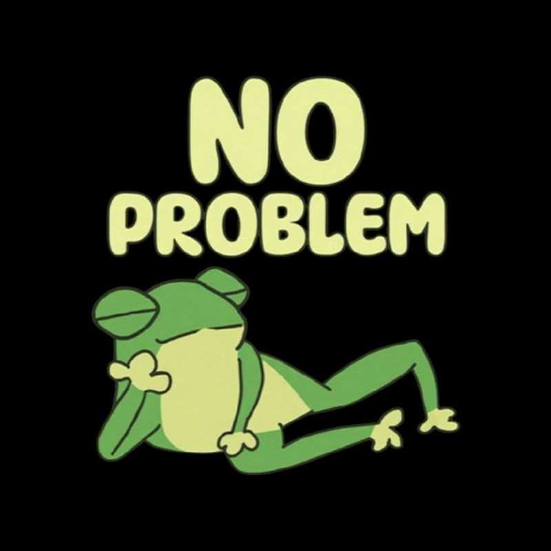 No Problem Frog Playful T-Shirt