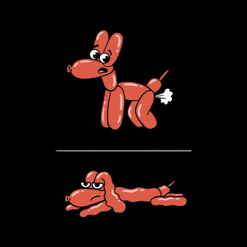 Oops Funny Balloon Dog Playful T-Shirt