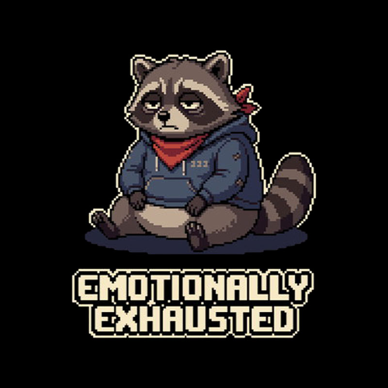 Emotionally Exhausted Raccoon Playful T-Shirt