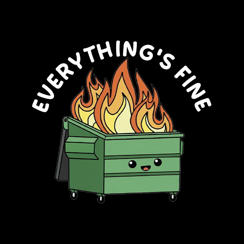 Funny Dumpster Fire Playful T-Shirt