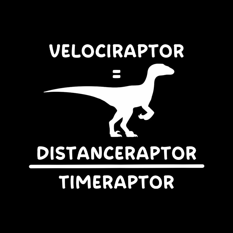 Velociraptor Equation Playful T-Shirt