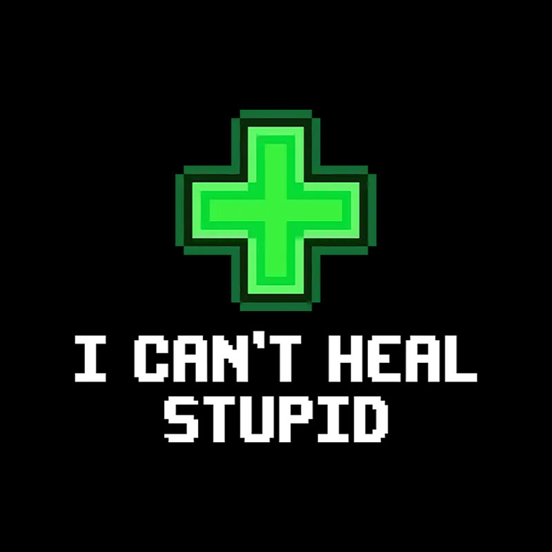 Green Pixel Health Cross Playful T-Shirt