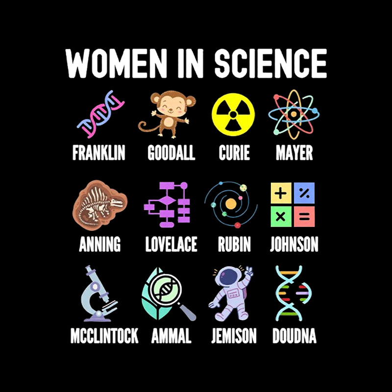 Women In Science Girls Empowerment Playful T-Shirt