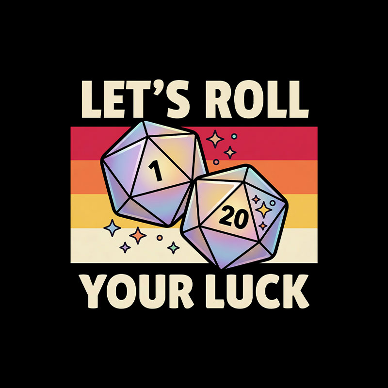 Roll For Luck Playful T-Shirt