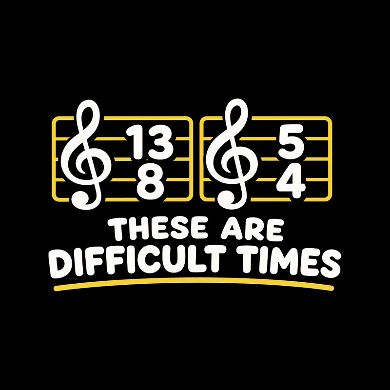 Music Difficult Times Playful T-Shirt