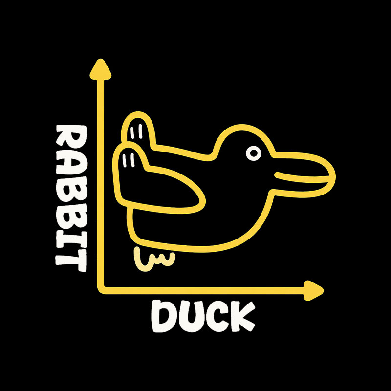 Rabbit or Duck Funny Playful T-Shirt