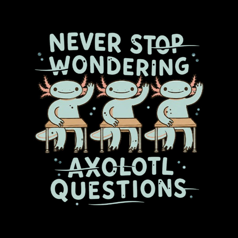 Axolotl Questions Playful T-Shirt