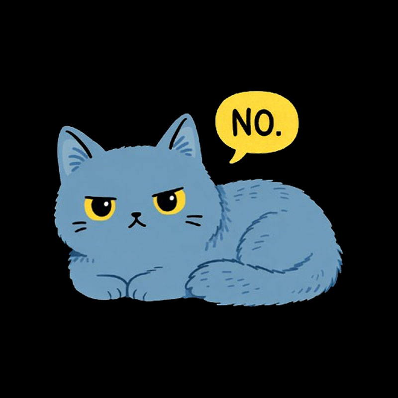 No Cat Playful T-Shirt