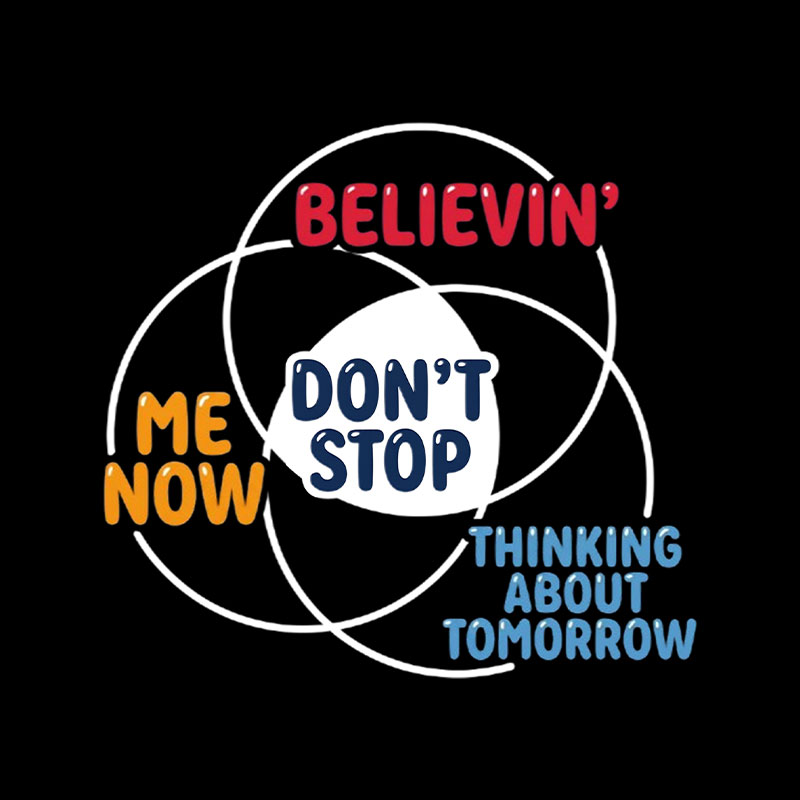 Don't Stop Venn Diagram Playful T-Shirt