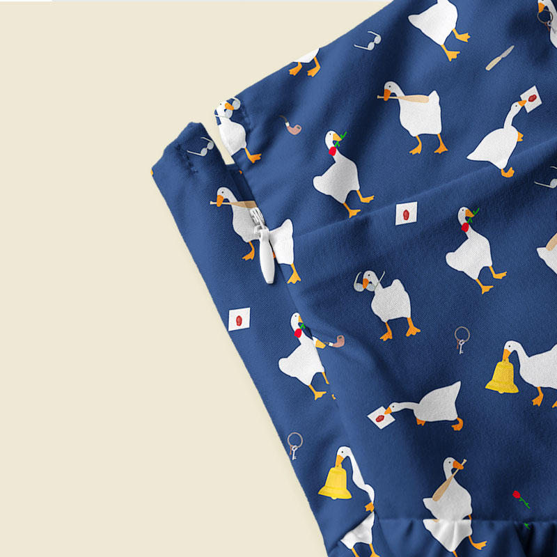 Goose Game Blue Playful Maxi Dress