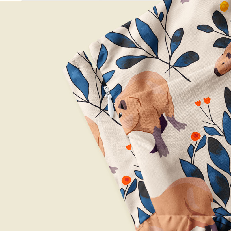 Capybara and Plants Playful Maxi Dress