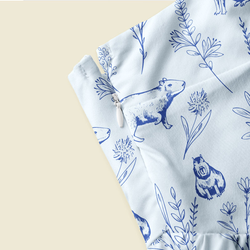 Capybara Playful Maxi Dress