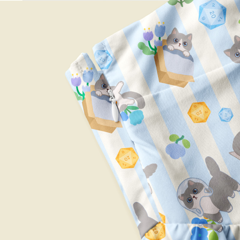DND Cat Playful Maxi Dress