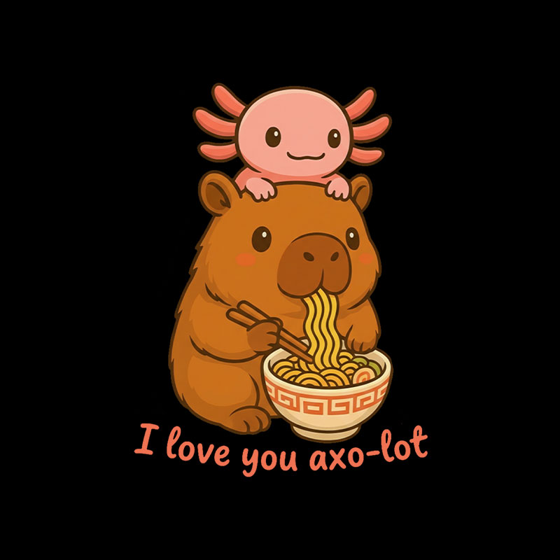 I Love You Axo-lot Playful T-Shirt