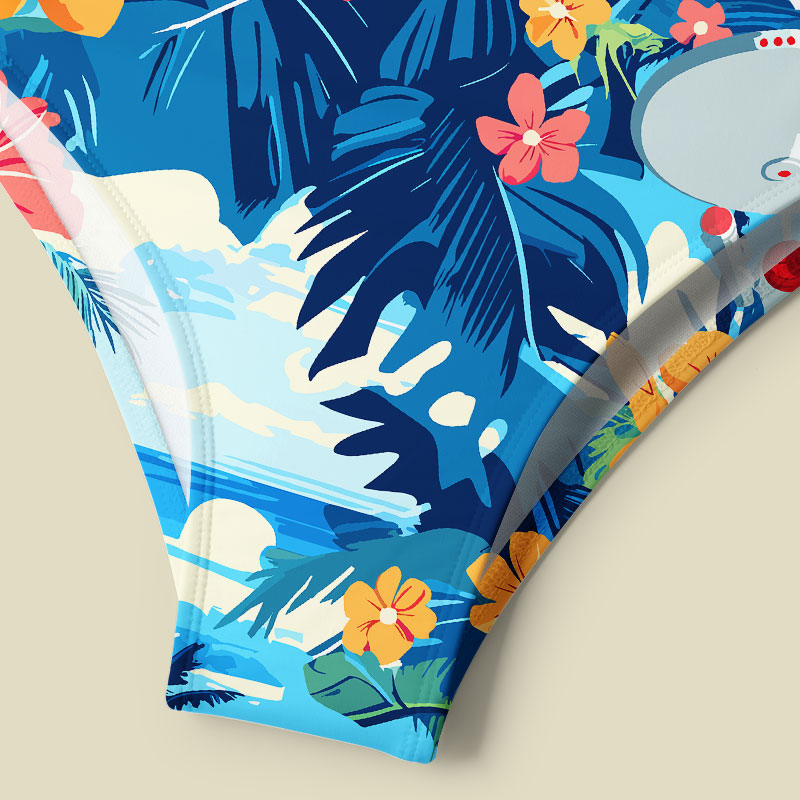 Scifi Spacecraft Hawaii Tummy Control One Piece Swimsuit