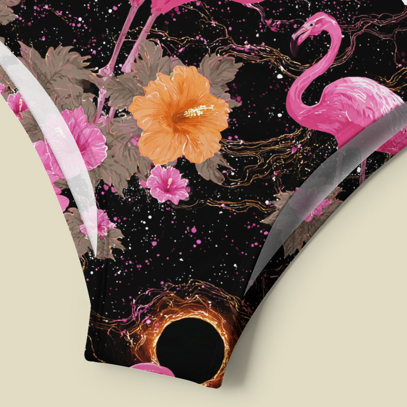 Cosmic Flamingo Tummy Control One Piece Swimsuit