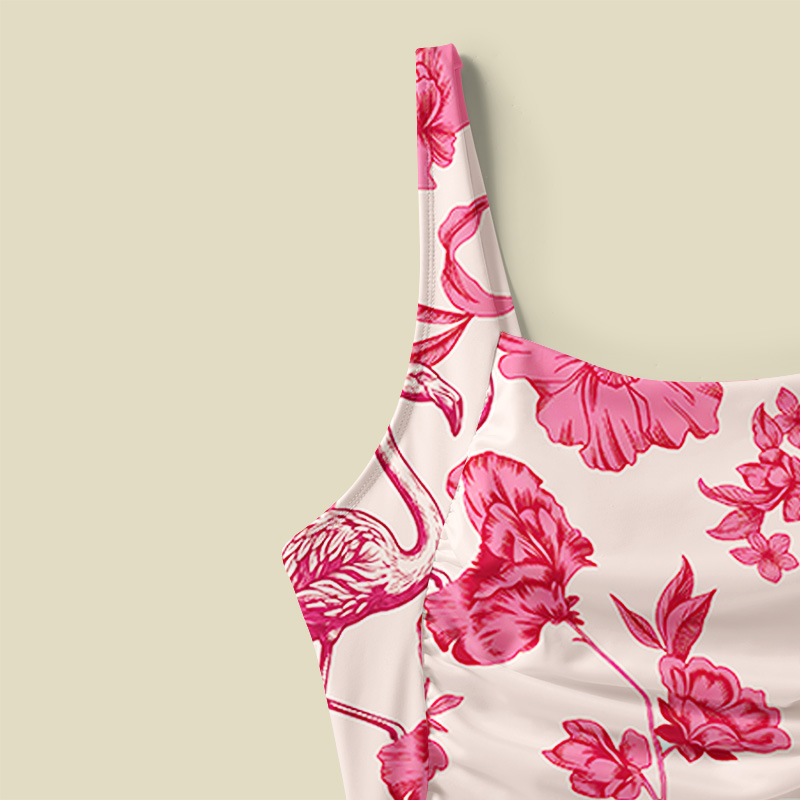 Pink Peony Paradise Tummy Control One Piece Swimsuit