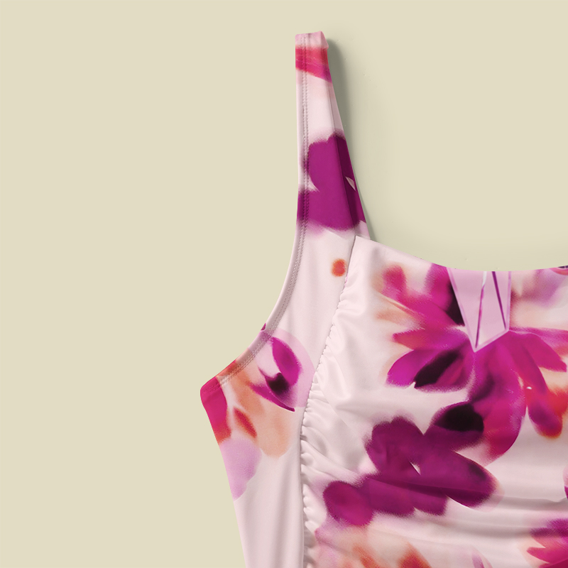 Blossoms Tie-Fighter Tummy Control One Piece Swimsuit