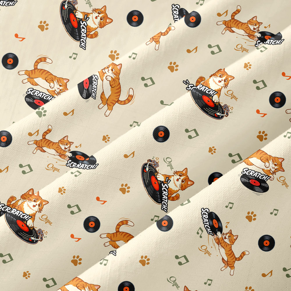 Scrath Cat Music Button Up Pocket Shirt