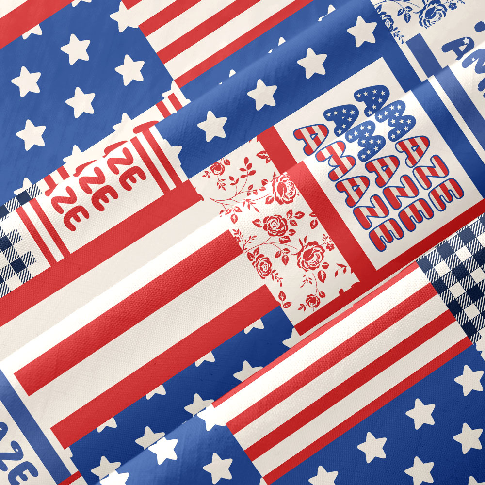Space Rescue American Flag Button Up Pocket Shirt