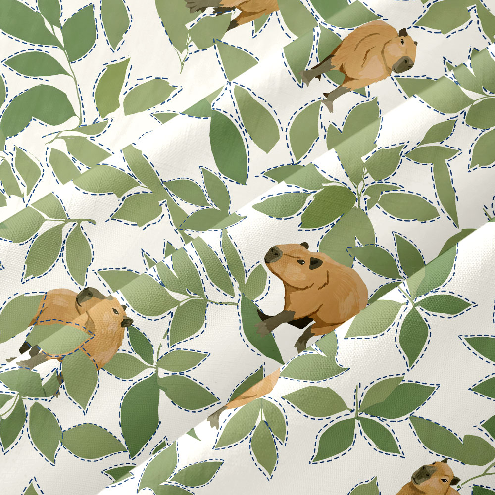 Capybara Lazy Oasis Button Up Pocket Shirt