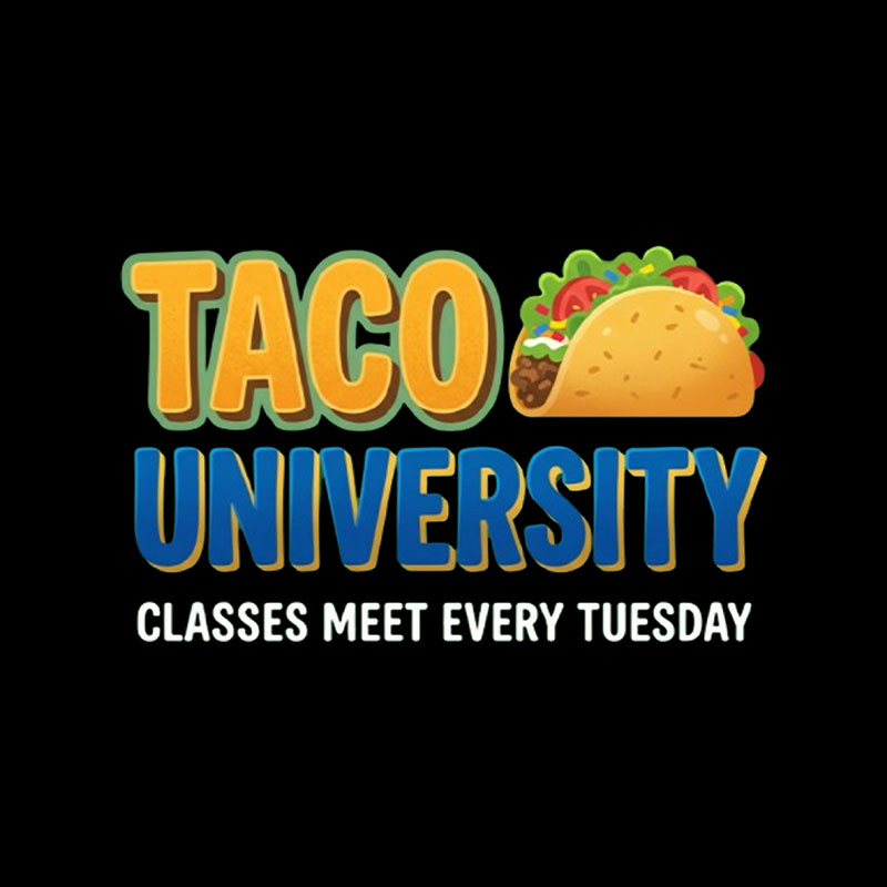 Taco University Playful T-Shirt