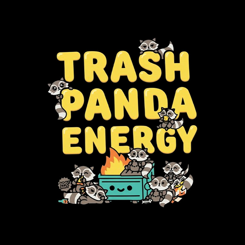 Trash Panda Energy Playful T-Shirt
