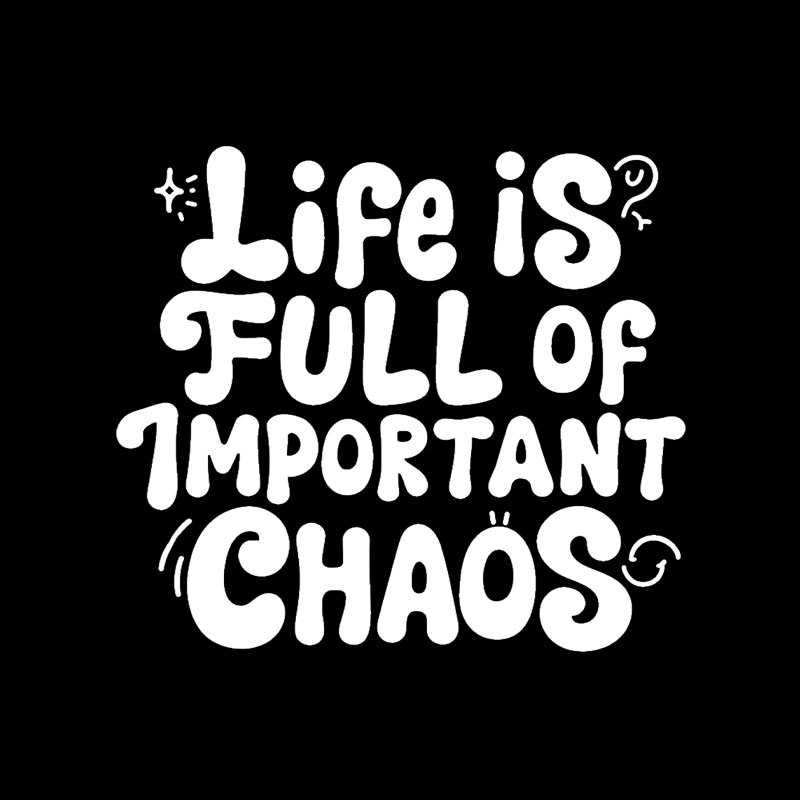 Life is Full of Important Chaos Playful T-Shirt