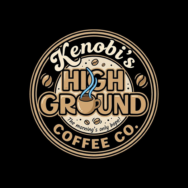 Kenobi's High Ground Coffee Co Playful T-Shirt