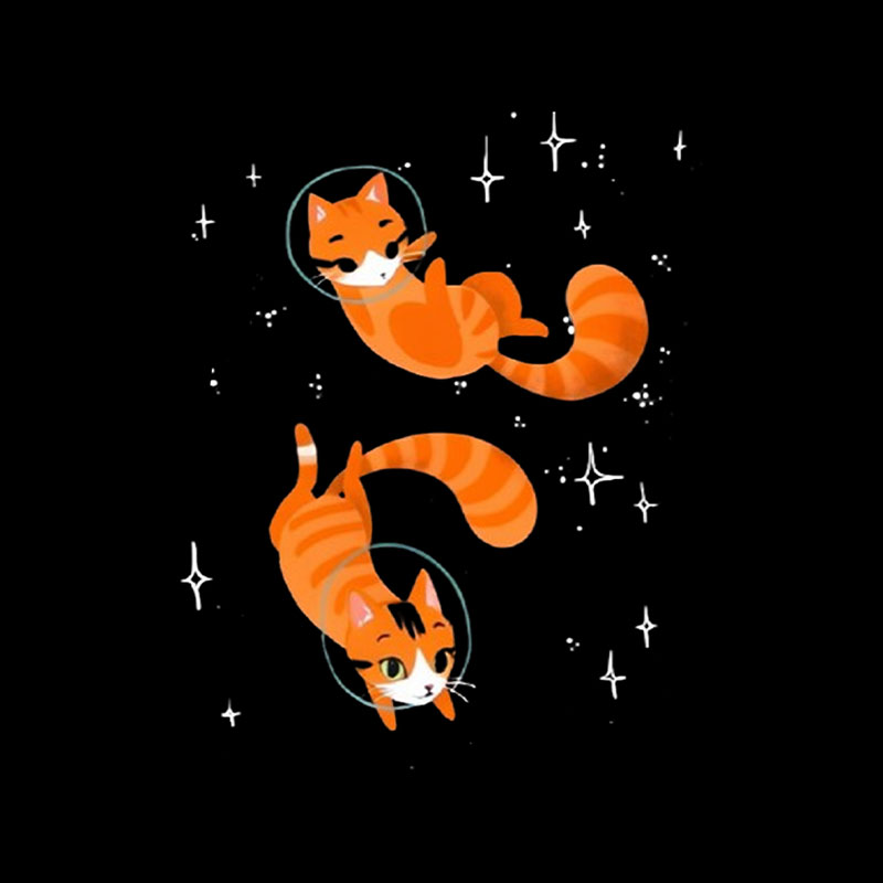 Space Cat Playful T-Shirt