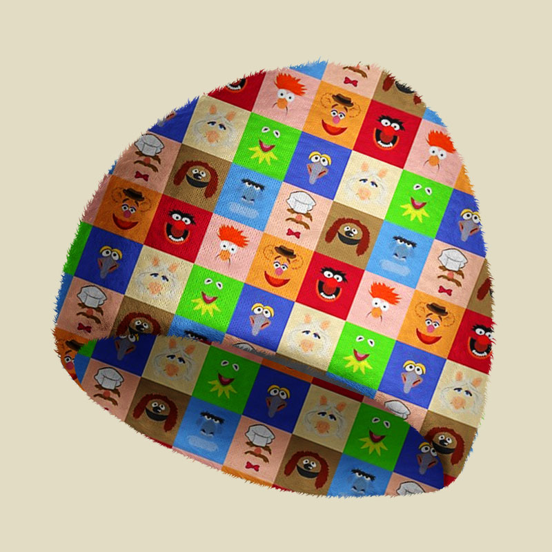 Muppets Retro Animated Tiles Fuzzy Beanie