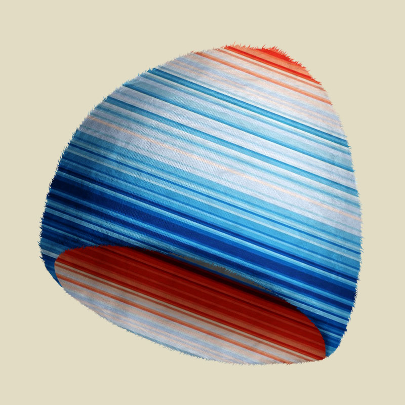 Climate Change Stripes Fuzzy Beanie