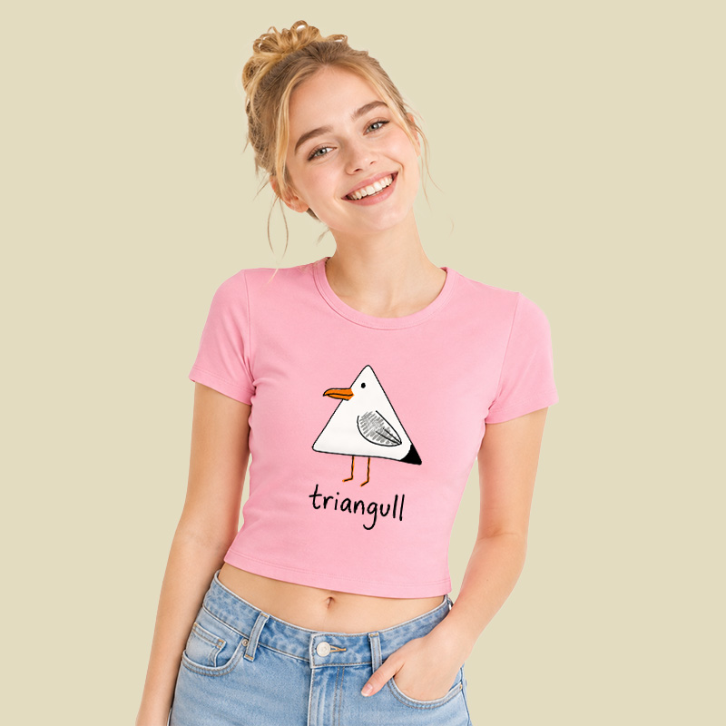 Triangull Funny Geometry Cute Triangle Seagull Bird Geek Baby Tee