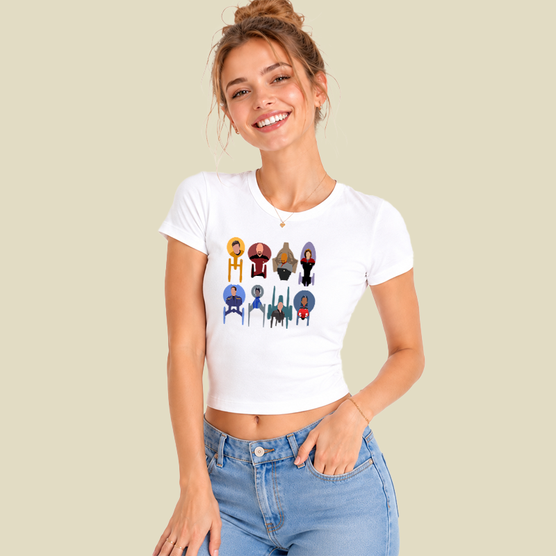 Trek Ships Captains Geek Baby Tee