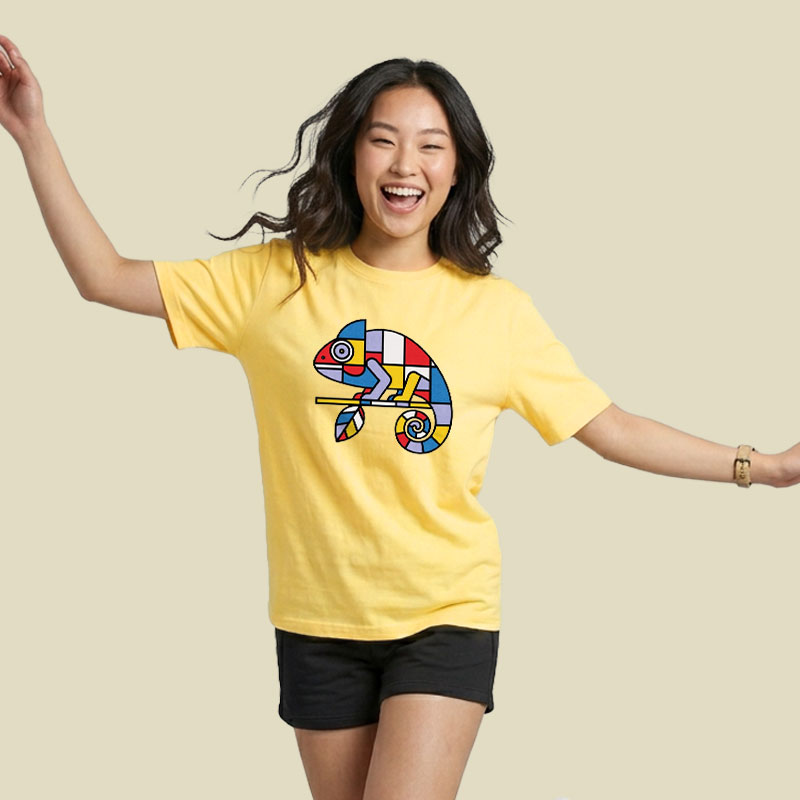 Mondrian Mimic Playful T-Shirt