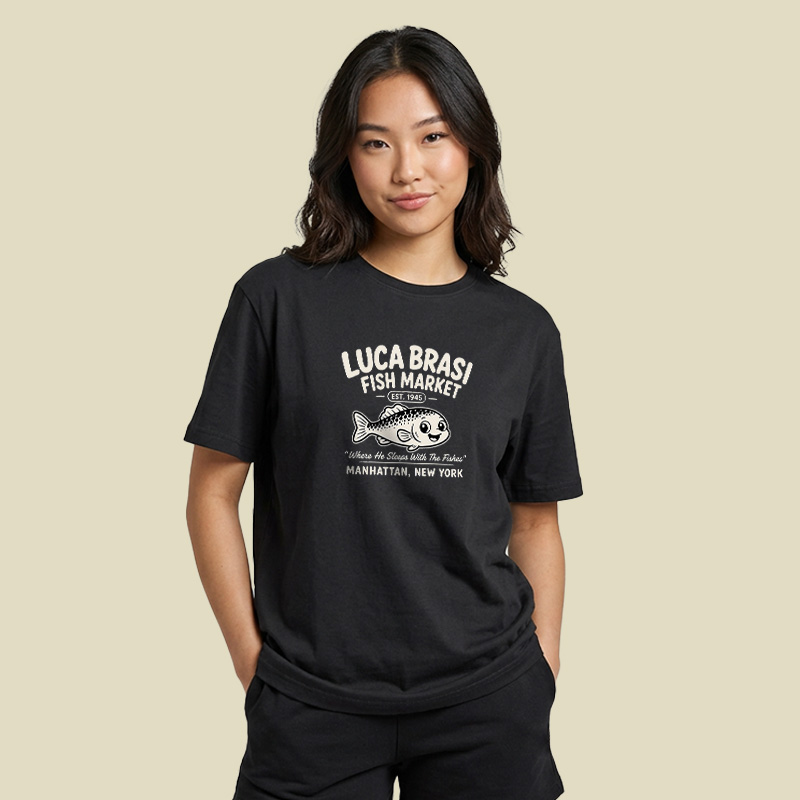 Luca Brasi Fish Market Godfather Playful T-Shirt
