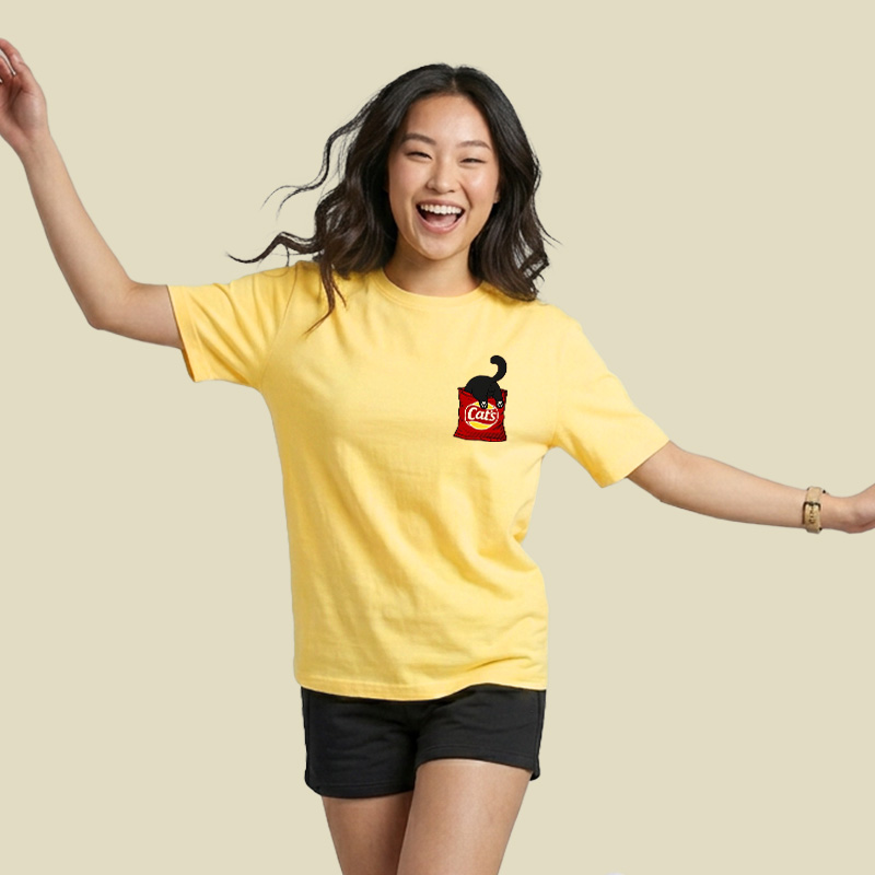 Cat Snack Bag Chaos Playful T-Shirt