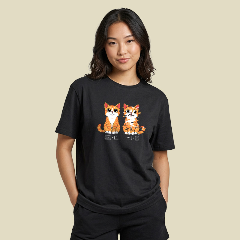Ctrl C Ctrl V Cat Playful T-Shirt
