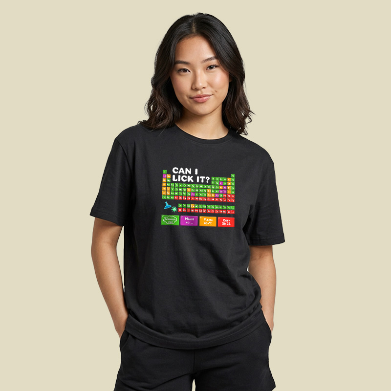 Can I Lick It Periodic Table Playful T-Shirt