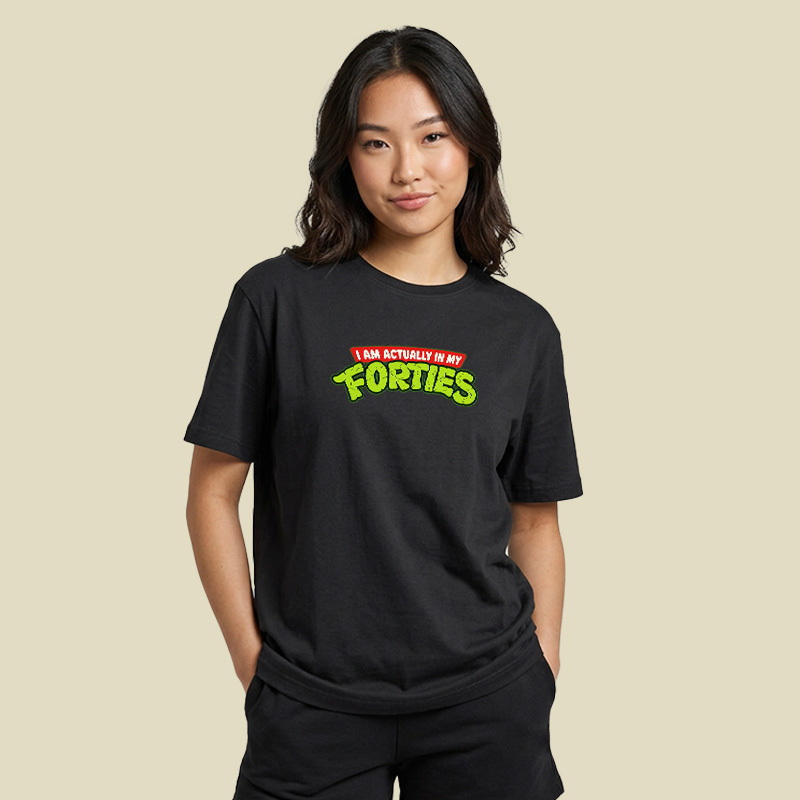 I Am Actually In My Forties Turtle Style Playful T-Shirt
