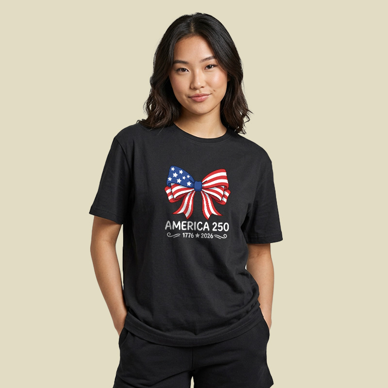 America 250 Patriotic Bow Playful T-Shirt