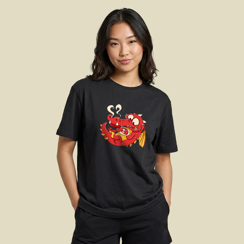 Kaffee Drache Playful T-Shirt