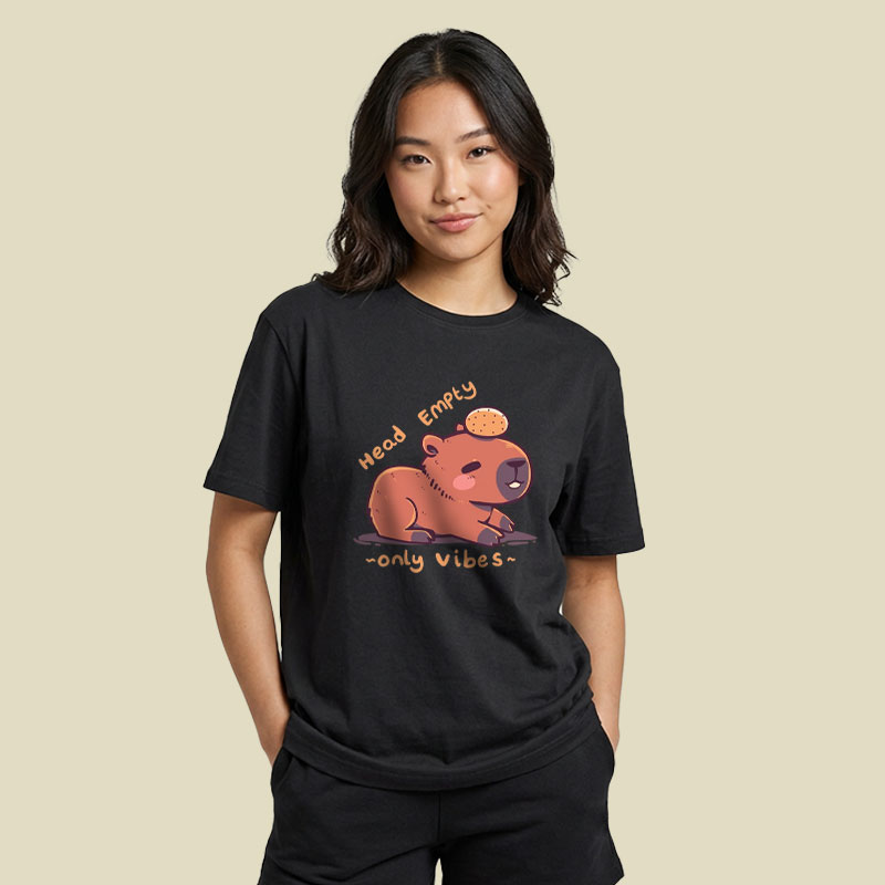 Head Empty Capybara Playful T-Shirt