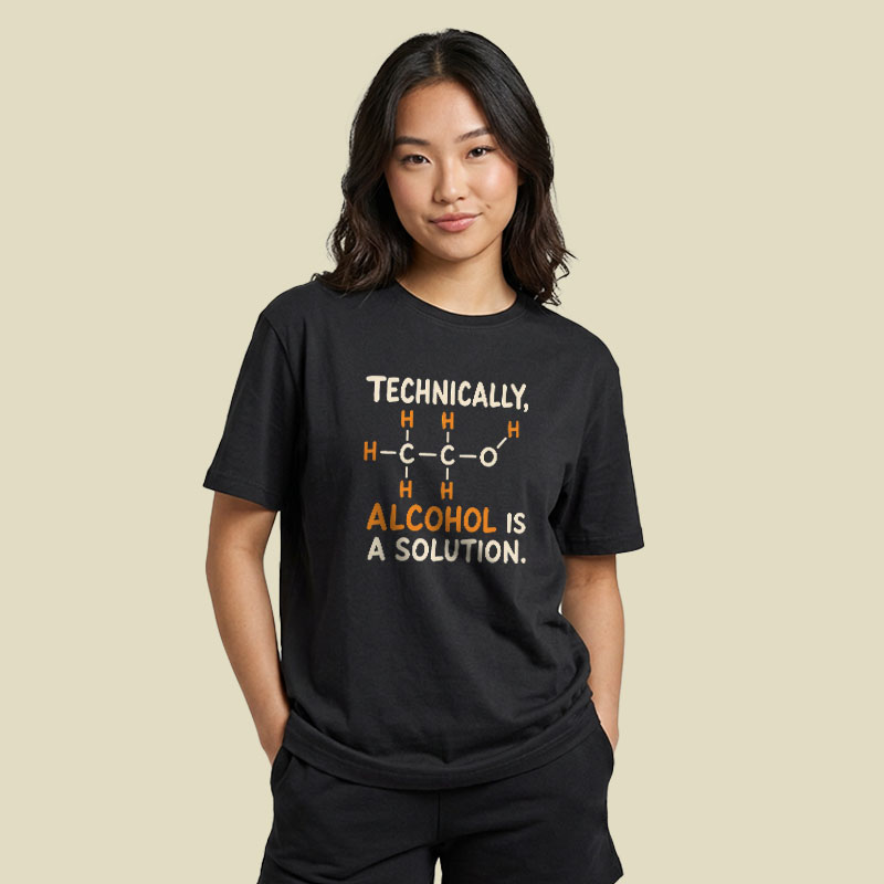 Alcohol Is A Solution Playful T-Shirt
