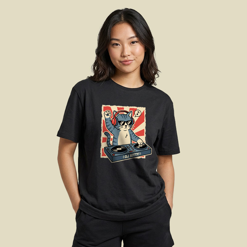 Music Cat Playful T-Shirt