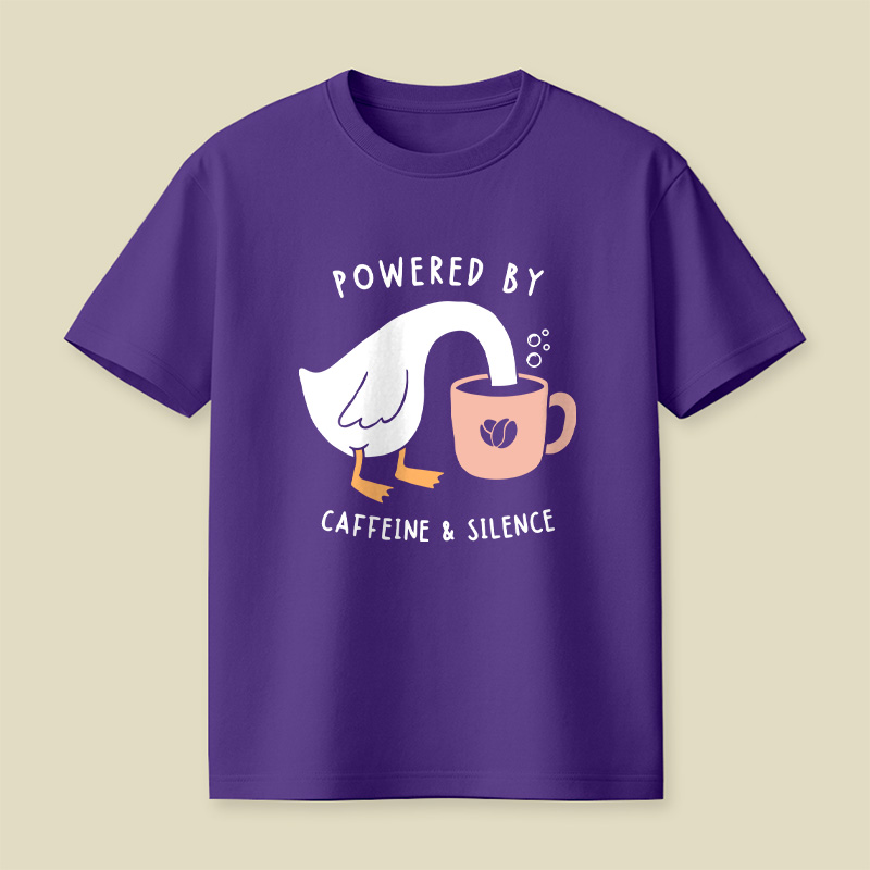 Powered By Caffeine & Silence Playful T-Shirt