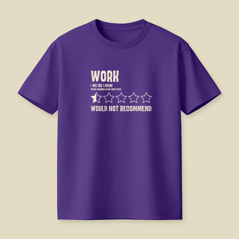 Work One Star Review Playful T-Shirt