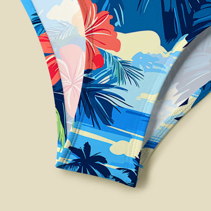 Scifi Spacecraft Hawaii V-Neck One Piece Swimsuit