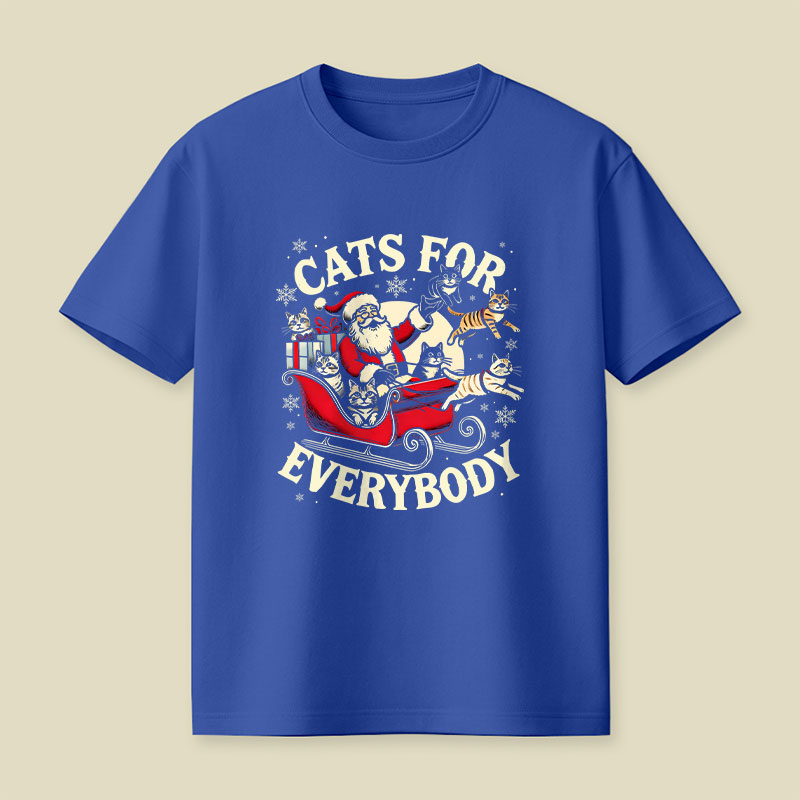 Christmas Cat Santa Cat Lover Playful T-Shirt